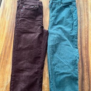 American Eagle corduroy pants 2 pairs- size 00